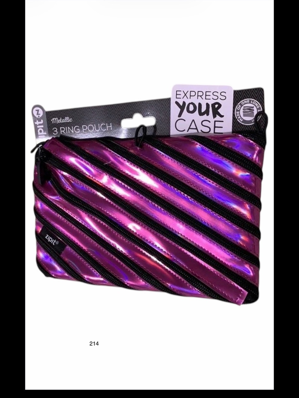 *new* ZIPIT  Metallic 3-Ring Binder Pencil Pouch